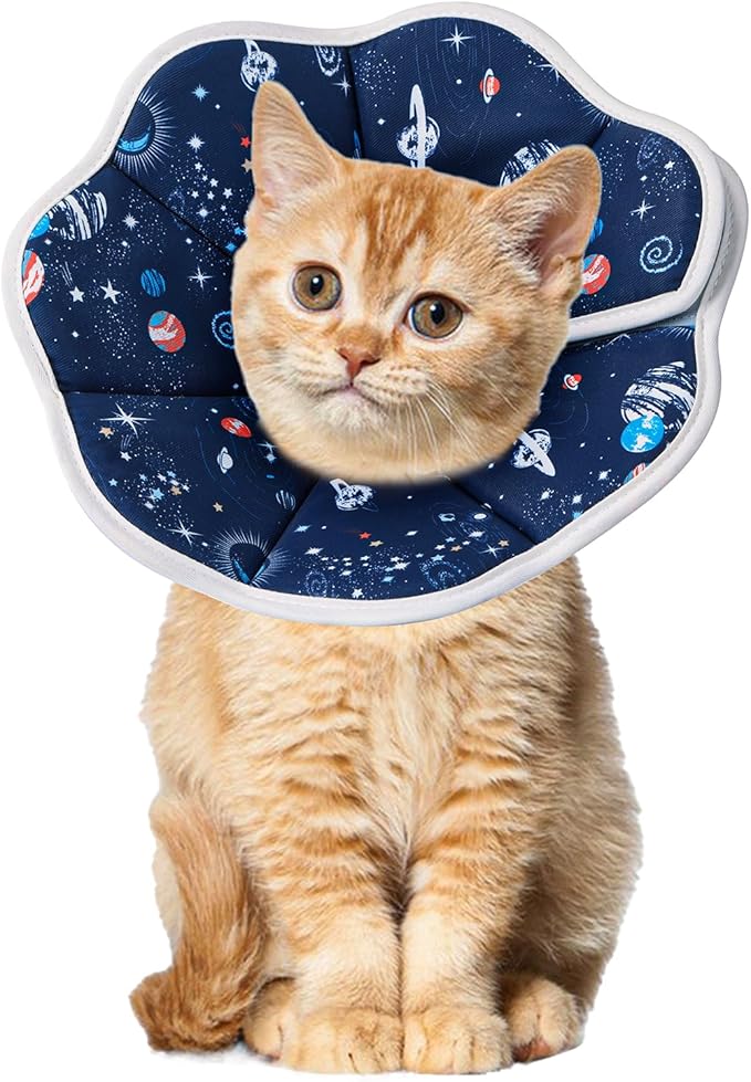 Mechpia Cat Cone Collar Soft, Cat Recovery Collar to Stop Licking, Protective Cat Neck Cone After Surgery for Small Medium Cats Kittens Puppies