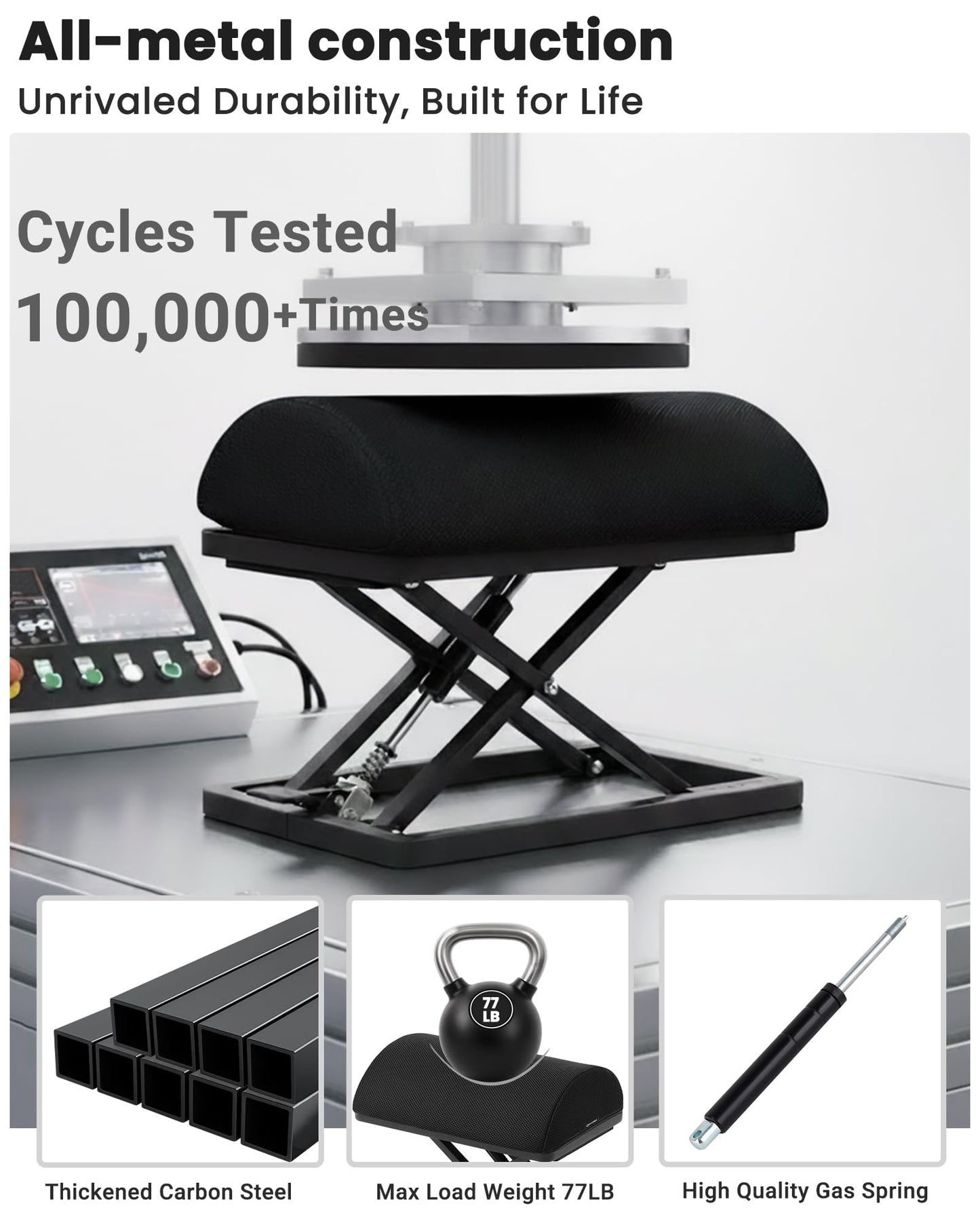 Wikabex Truly Infinite Height Adjustable Footrest｜No Bending Needed—Foot Step-to-Adjust｜2.7"-13.1" Height｜Washable｜Foot Rest Stool for Under Desk at Work, Office/Home/Gaming/Study Desk Essentials