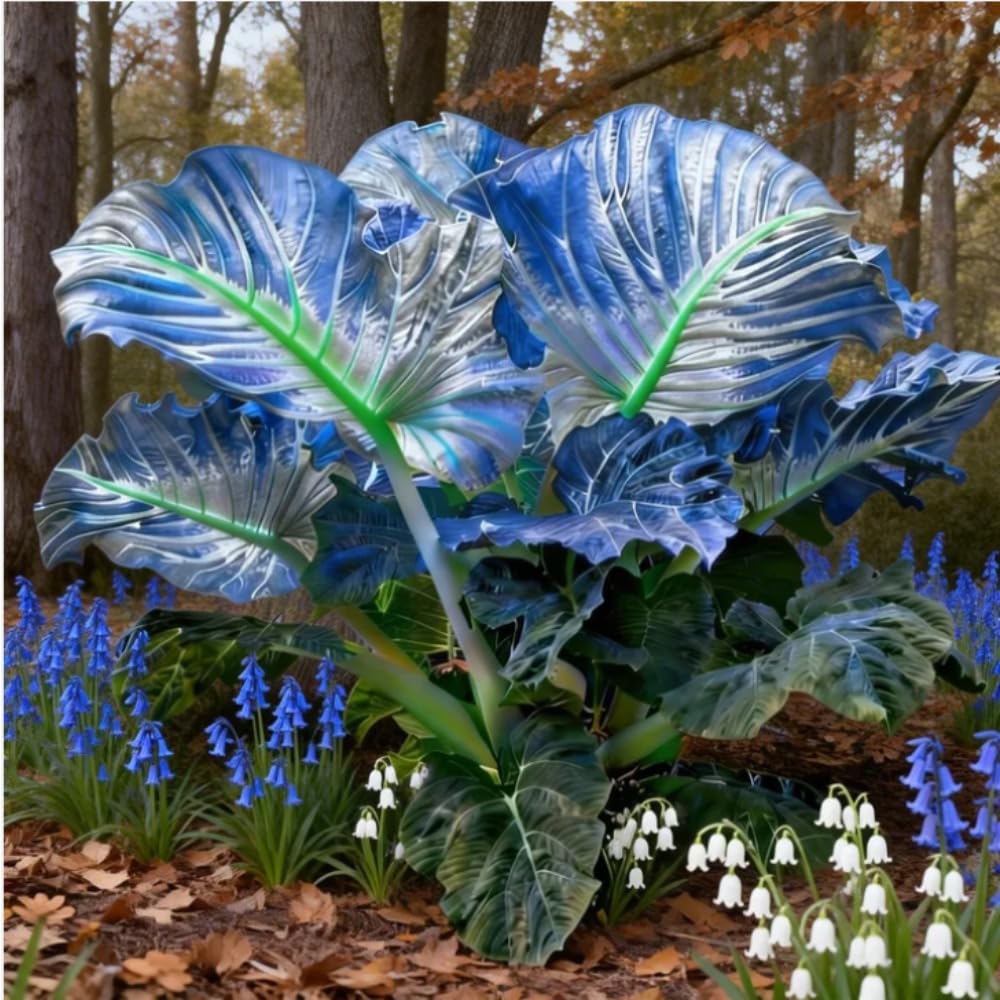 FERIWOY Elephant Ear Bulb Starter for Tropical Garden Display and Visual Depth