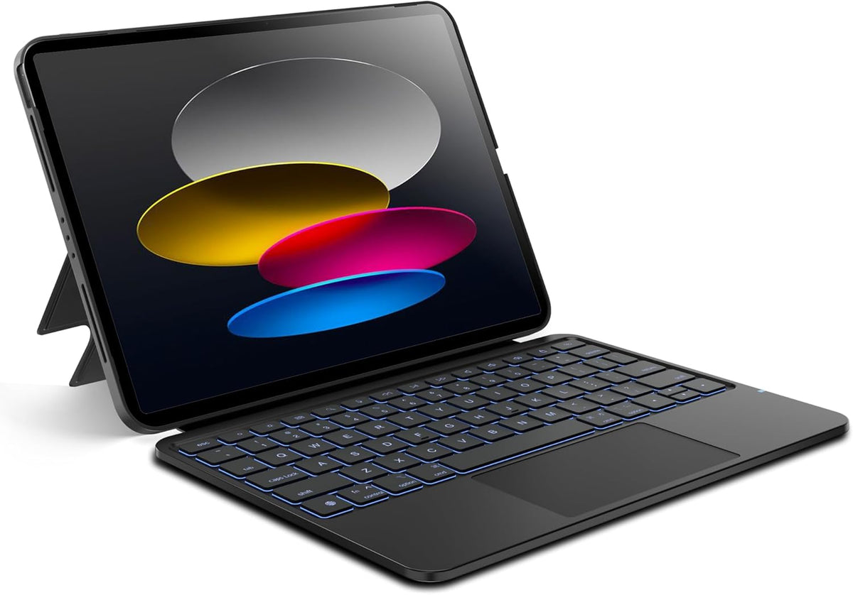 Detachable Keyboard Case for Apple iPad 11th Gen (A16) 2025 & iPad 10th Generation (10.9-inch): Wireless Backlit Keyboard with Trackpad, Magnetic Protective Cover