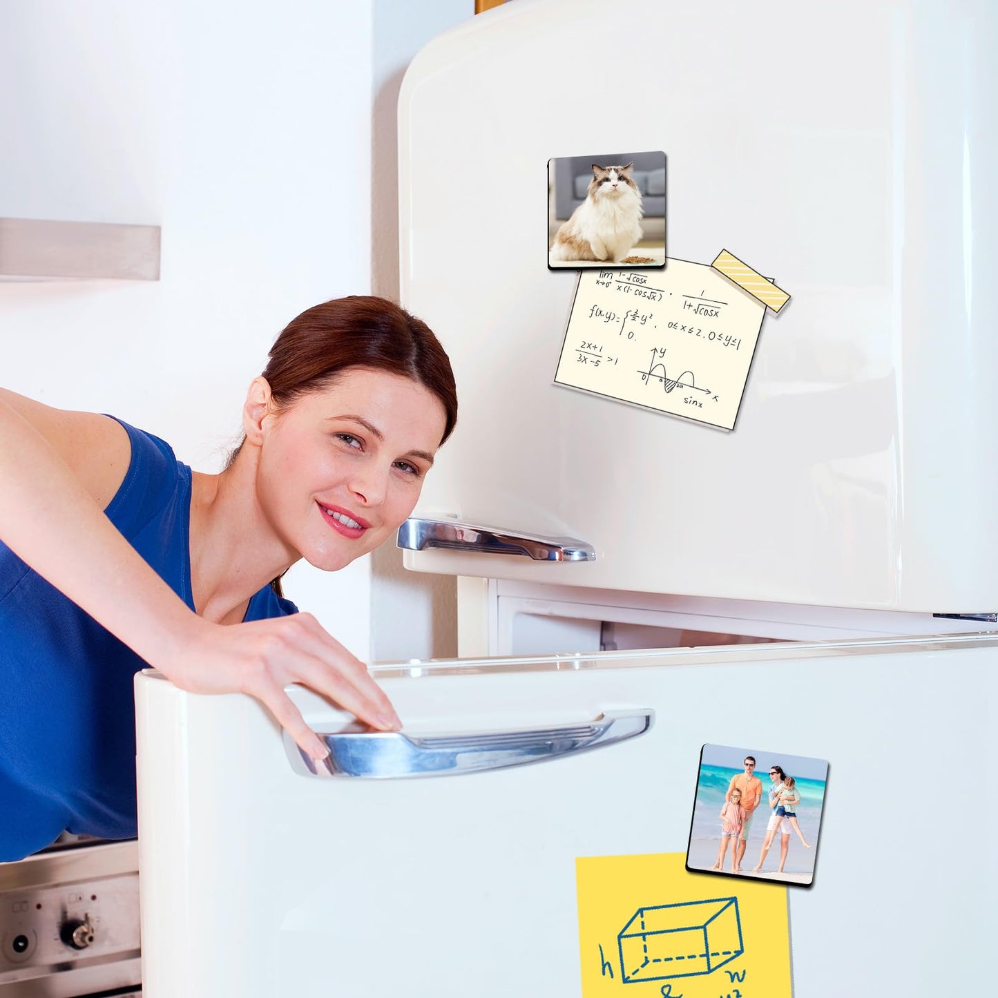 80PCS Sublimation Magnet Blanks 3x3 Bulk Square Produnts 40 Pcs Sublimation Blanks and 40Pcs Soft Magnetic for Kitchen Personalized Sublimation Refrigerator Fridge Magnets Blank Set for DIY Craft