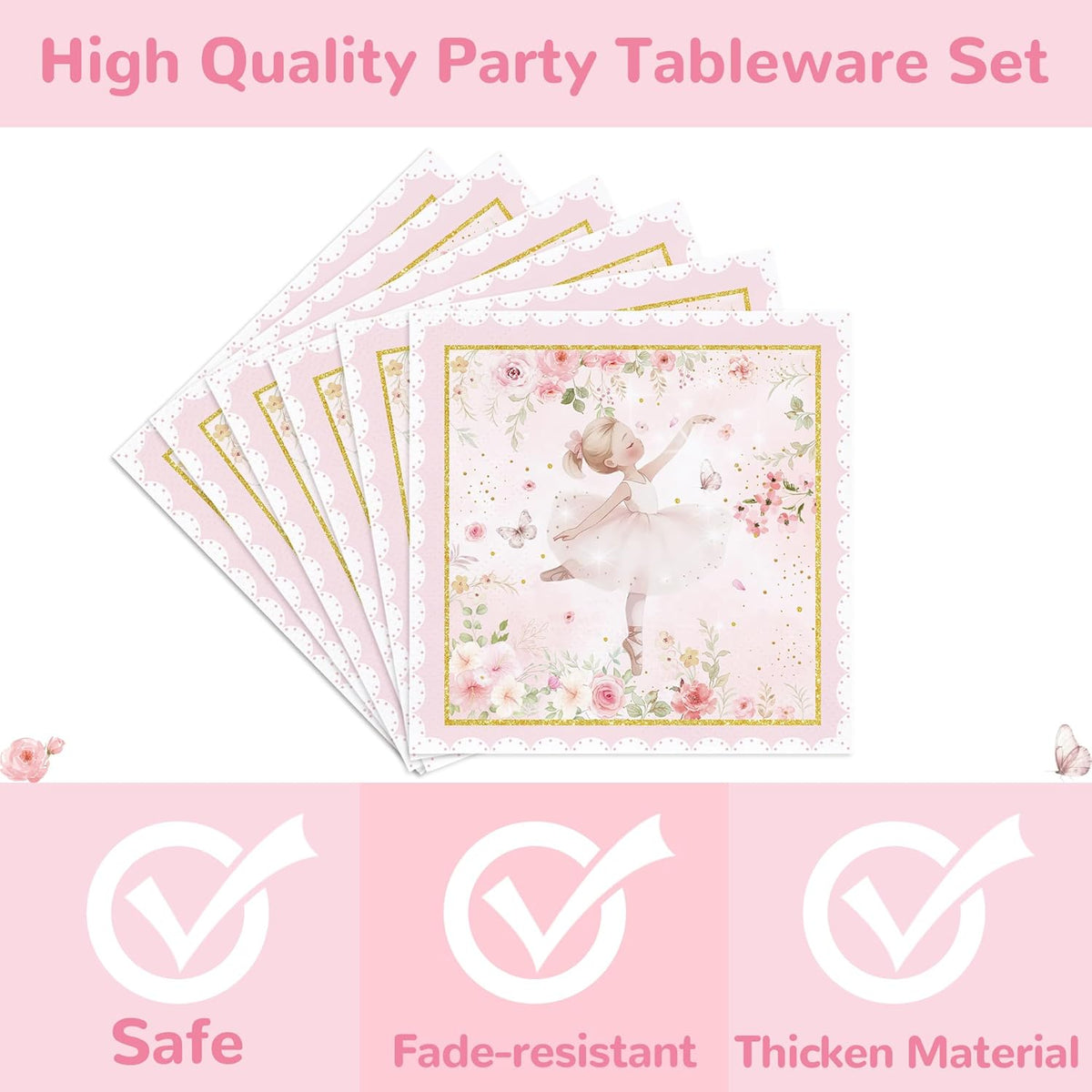 168PCS Princess Party Supplies for Girls Plates and Napkins for Birthday Party Star Themed Baby Shower Paper Plates Tableware 24 Guests