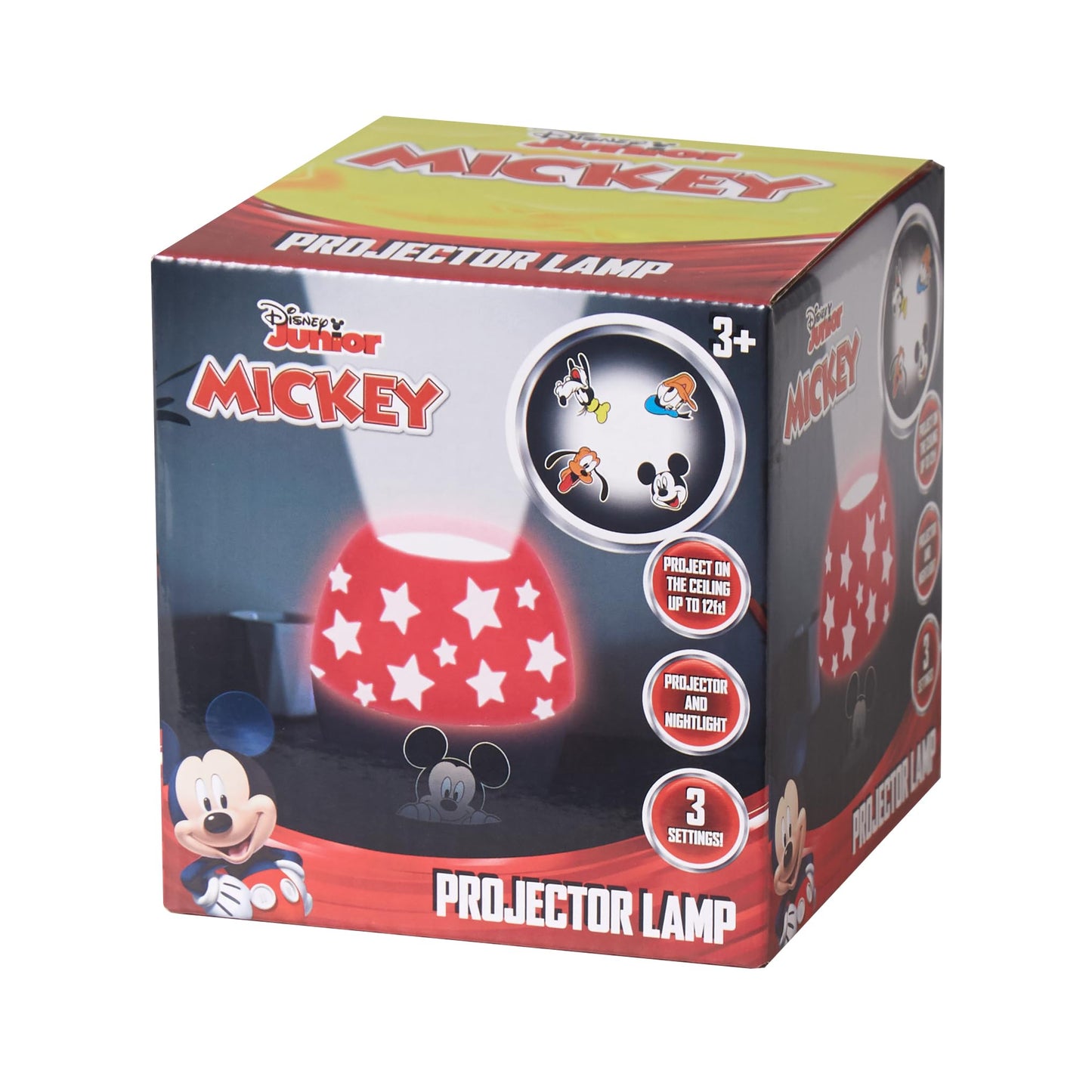 Disney Mickey Mouse Kids Lamp & Nightlight – Scene Projector with Soft Glow – Fun Bedroom Décor for Toddlers & Children – Battery Operated