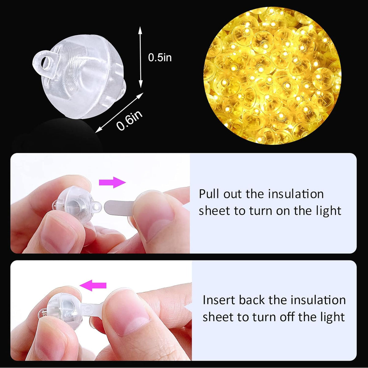 ZGWJ 100PCs Mini Led Lights for Paper Lantern, Led Balloons Light up Balloons for Neon Party Lights Easter Eggs Christmas Halloween Birthday Party Wedding Decoration