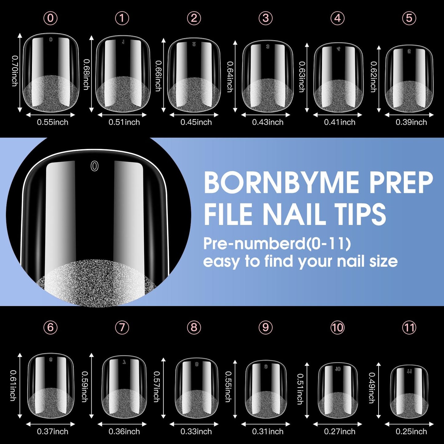 BORNBYME Short Square Soft Gel Nail Tips,120PCS Pre Buff Full Cover Shaped Nail Extenison Tips Half Matte Gel X Nail Tips Acrylic False Nail Tips