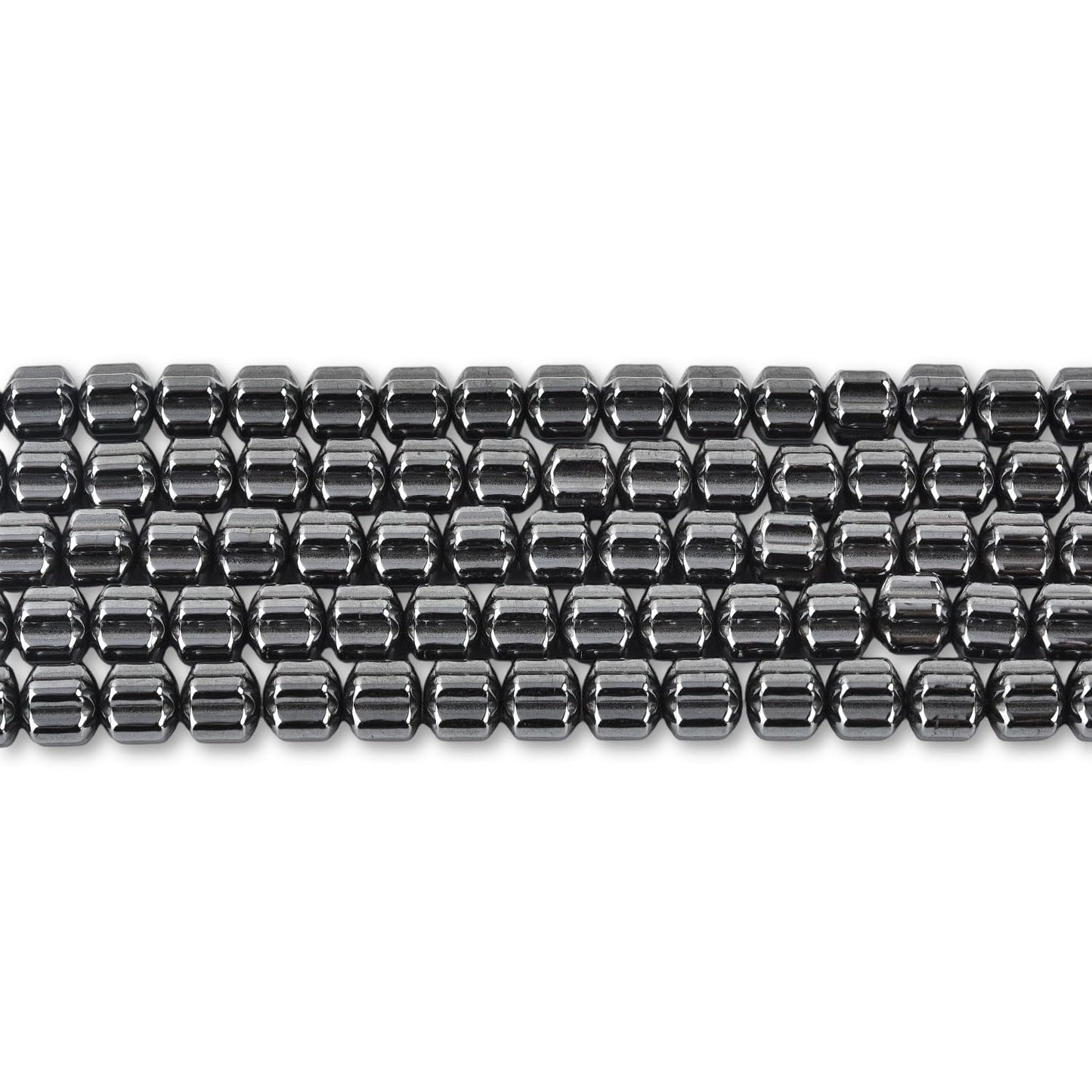 HAAMIIQII 65pcs 6mm Natural Black Hematite Loose Gemstone Beads Gear Shape Spacer Stone Beads for Jewelry Making DIY Bracelets Necklaces Crafting