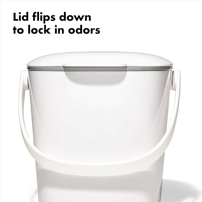 OXO Good Grips Easy-Clean Compost Bin, White - 0.75 GAL
