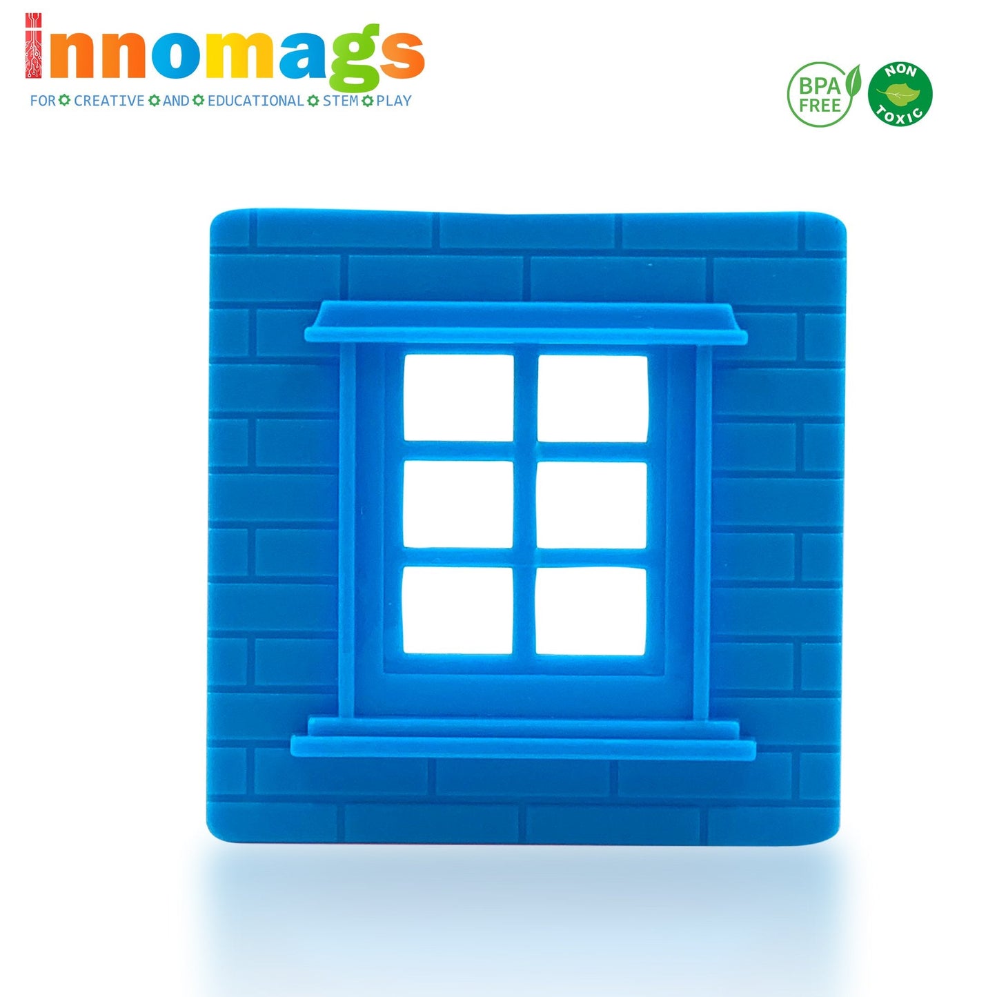 Innomags Magnet Tiles 110 Piece Magnetic Building Blocks Jumbo Tile Set, Clear 3D Magnetic Tiles Stem Educational Construction Playboards for Kids, Creative Clickins, Wheels, Bag, Safety Certified