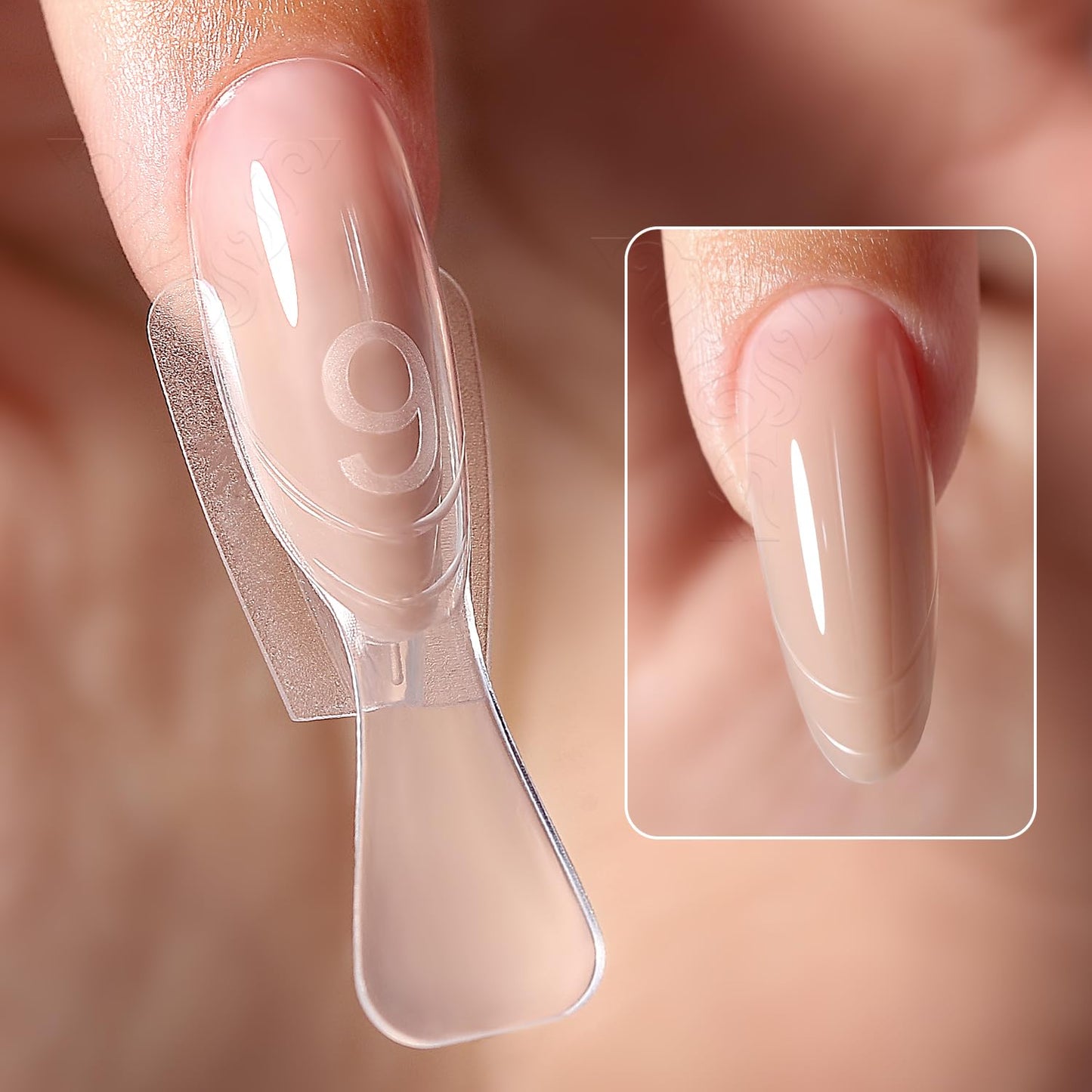 YOKEFELLOW Original Sandwich Nails Dual Forms - 240Pcs Nail Mold for Quick Nails Extension, No Paper Forms Needed, 15 Sizes Plastic Form, Salon Nail Art Tools(W558-Almond)