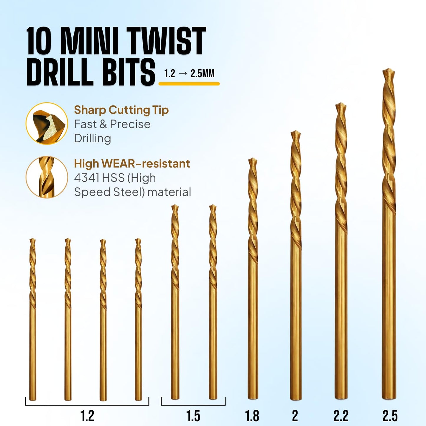 Micro Drill Bits Set with Pin Vise | Small Hand Drill - Pin Vise Hand Drill Manual, PCB Mini Bits for Resin Beads Polymer Clay | DYI Jewelry Making, set