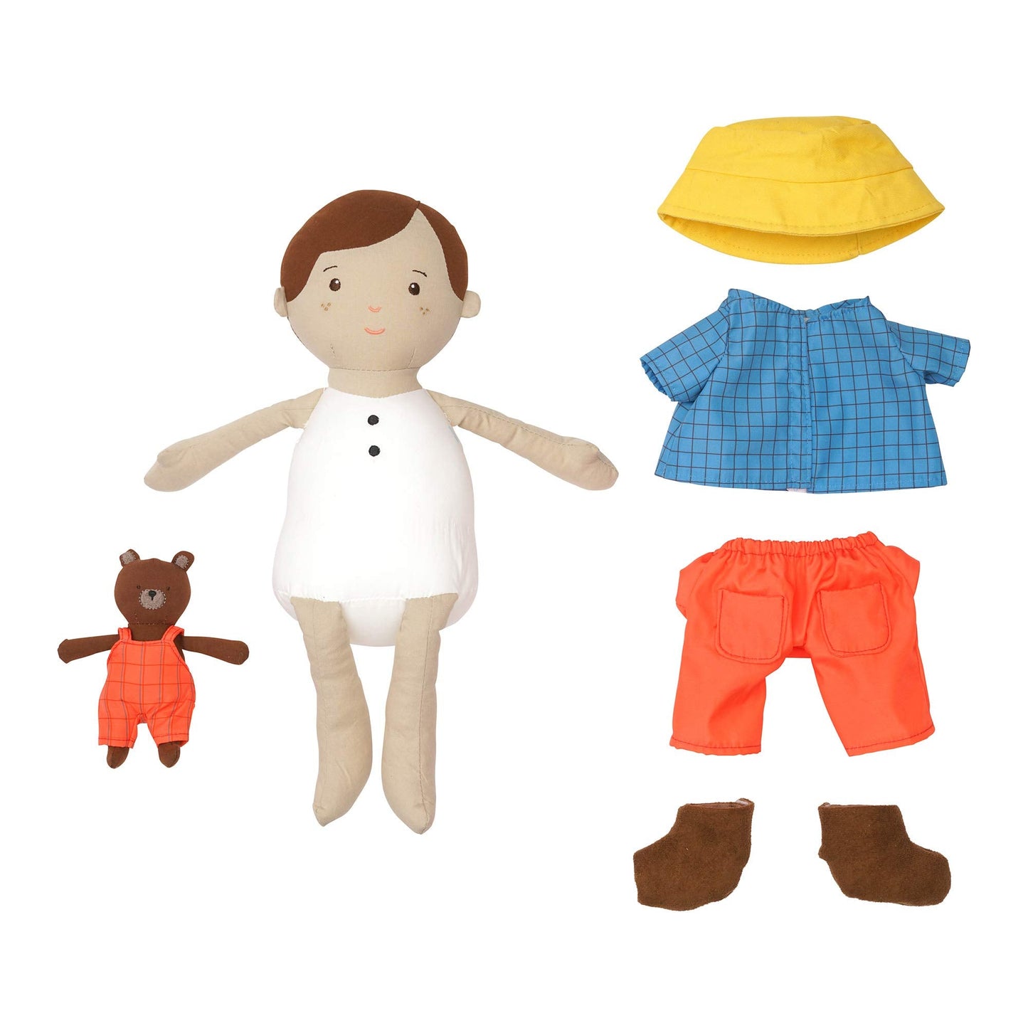 Manhattan Toy Playdate Friends Alex Machine Washable and Dryer Safe 14 Inch Doll with Mini Bear Stuffed Animal