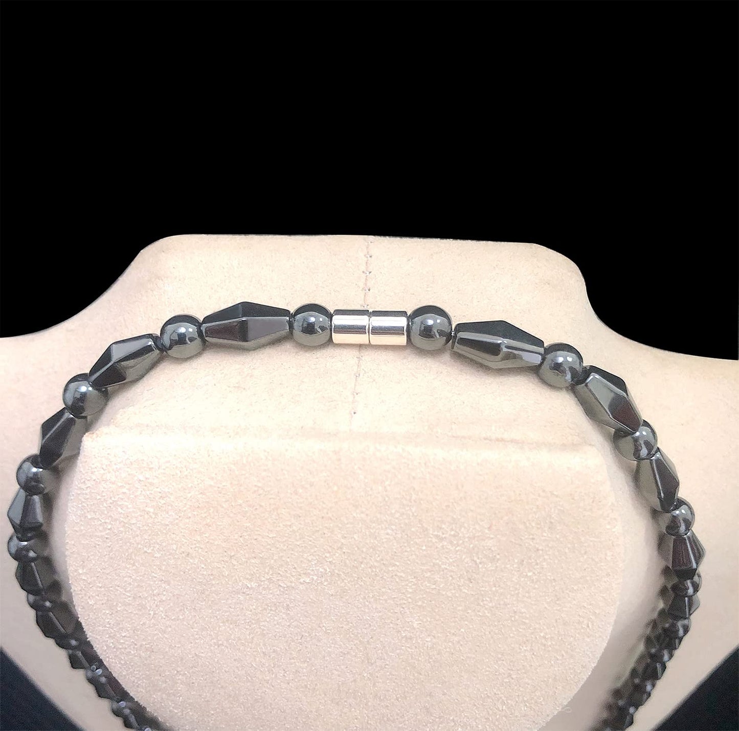 Hematite Magnetic Therapy Necklace, Natural Healing Stone Protection Stone Jewelry Unisex