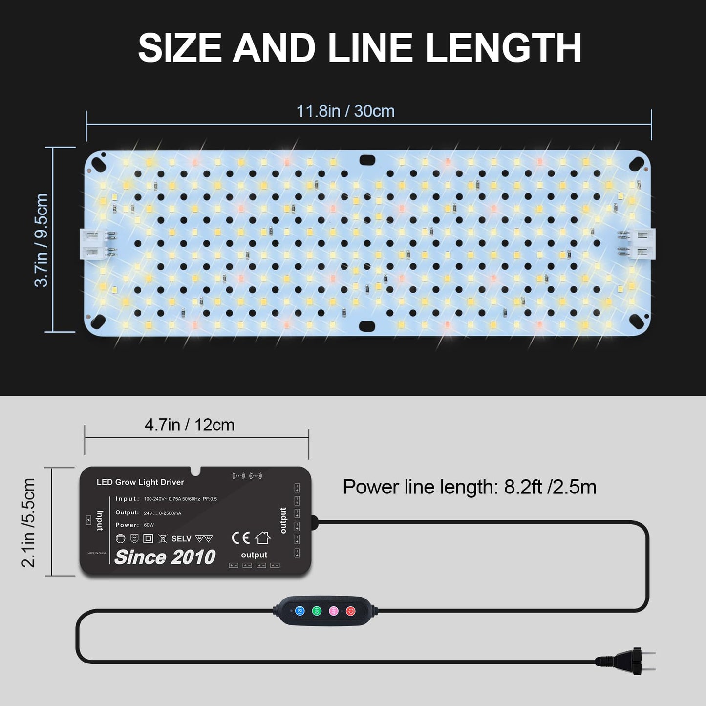 FRGROW 4Pack Flat Grow Lights for Indoor Plants, Seed Starting, Veg, 4/8/12/16/20H Timer, Light and Thin 40W Grow Lights for Under Cabinet Plant/Shelves, Two Connection Modes, Quick Installation