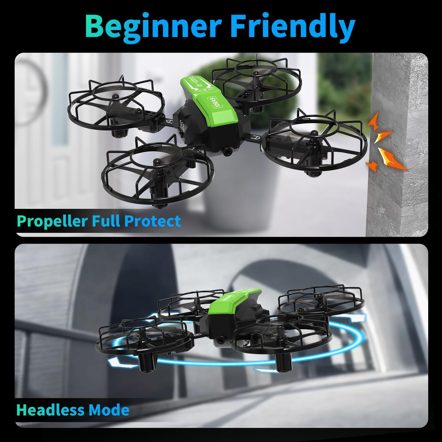 LE-IDEA Detachable Drone with Fun Competitive Mode Mini Drone with Headless Mode 360° Flips, RC Quadcopter With 2 Batteries, Assembling Educational Aircraft Easy to fly for Beginners IDEA9