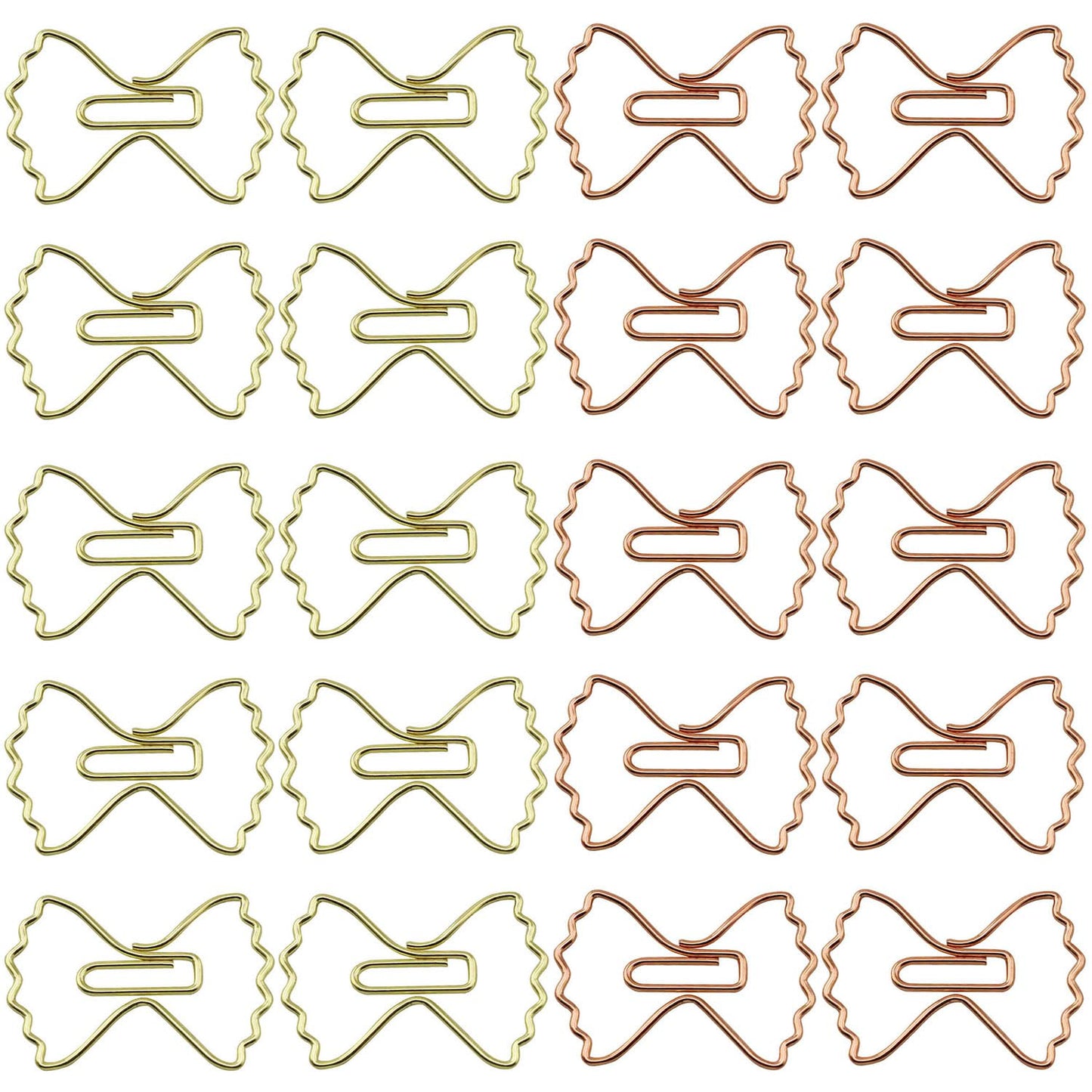XGNG 50PCS Toothed Bow Clip Pins with Storage Box Office Paper Clips Metal Bookmarks for File Organisation Notebooks Stationery Scrapbooks Wedding Decorative Clips