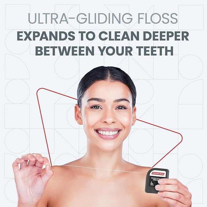 4 White Strip Dental Floss 20m - Ultra-Gliding Mint Flavor for Better Cleaning and Fresher Breath - Family Pack