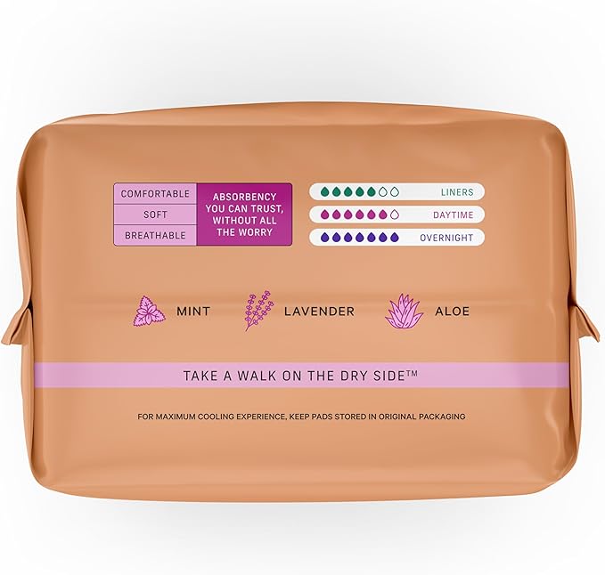 The Honey Pot Company - 64ct - Herbal Pads for Women - Organic Incontinence Daytime w/Wings. Infused w/Essential Oils for Cooling Effect & Postpartum Essentials - Feminine Care - FSA & HSA