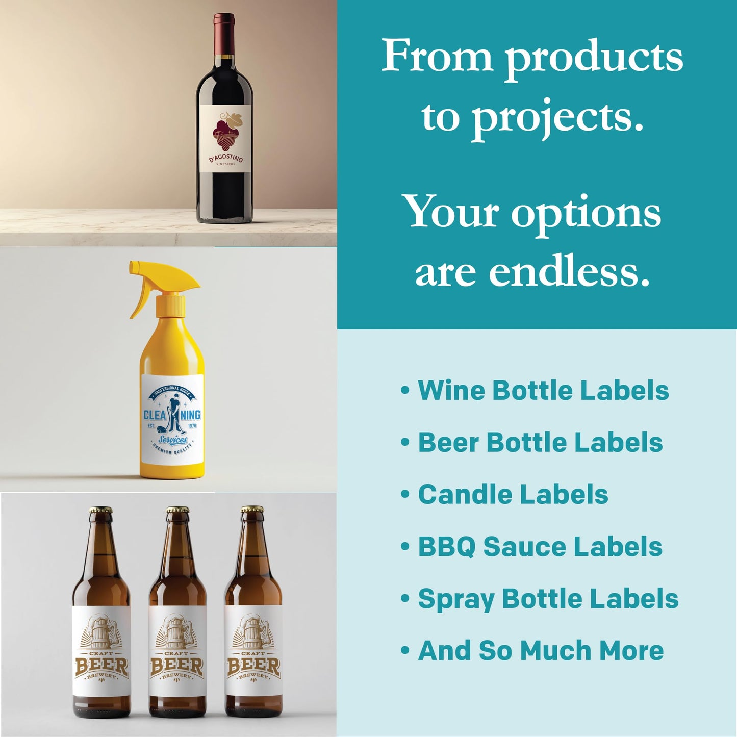 Premium Label Supply White Sticker Labels – 4" x 3" – Laser/Inkjet Compatible – (6 per Sheet), 25 Sheets – 150 Total Adhesive Labels