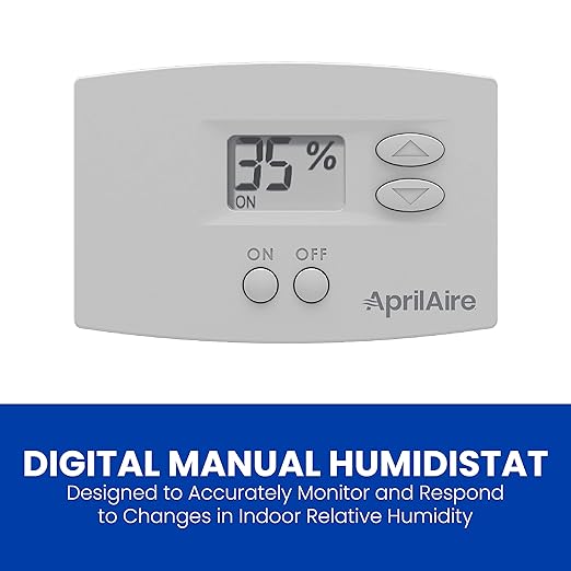 AprilAire 65 Manual Digital Whole-House Wall Mounted Humidifier Control Humidistat for AprilAire Whole-House Humidifiers, Low Voltage 24VAC