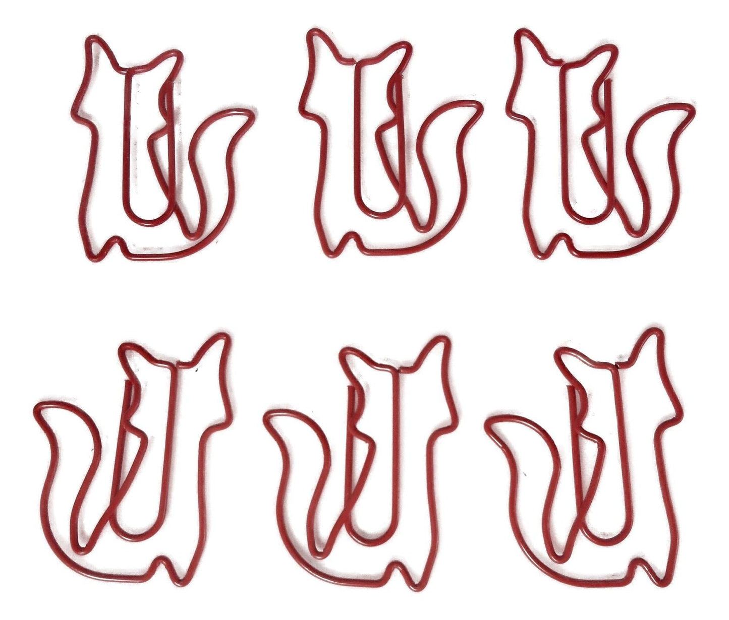 Fox Shaped Paper Clips (100 Count) – Red Decorative Clips for Office, Desk & Collectors – Comes in Tin – Butler in the Home