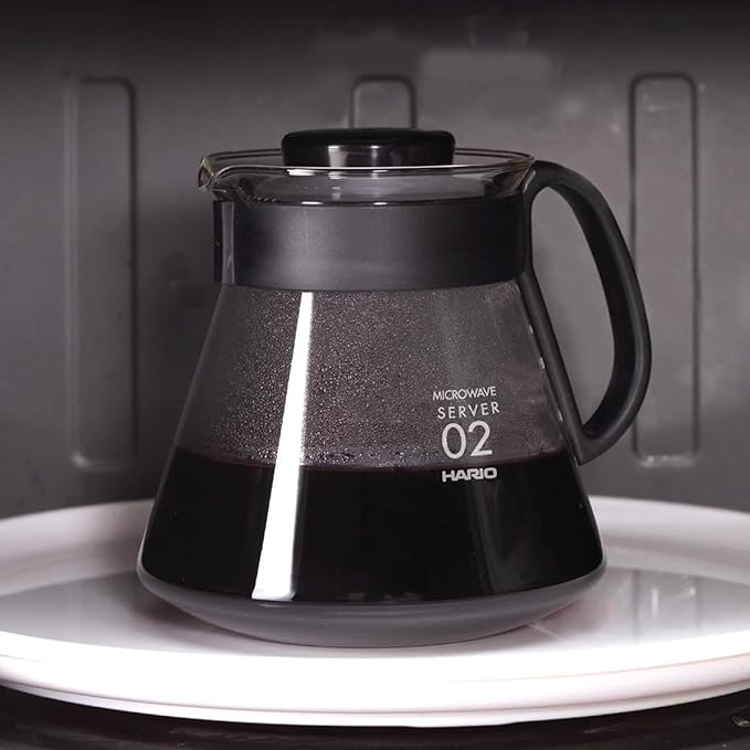 Hario V60 Glass Range Coffee Server, 360ml, Black