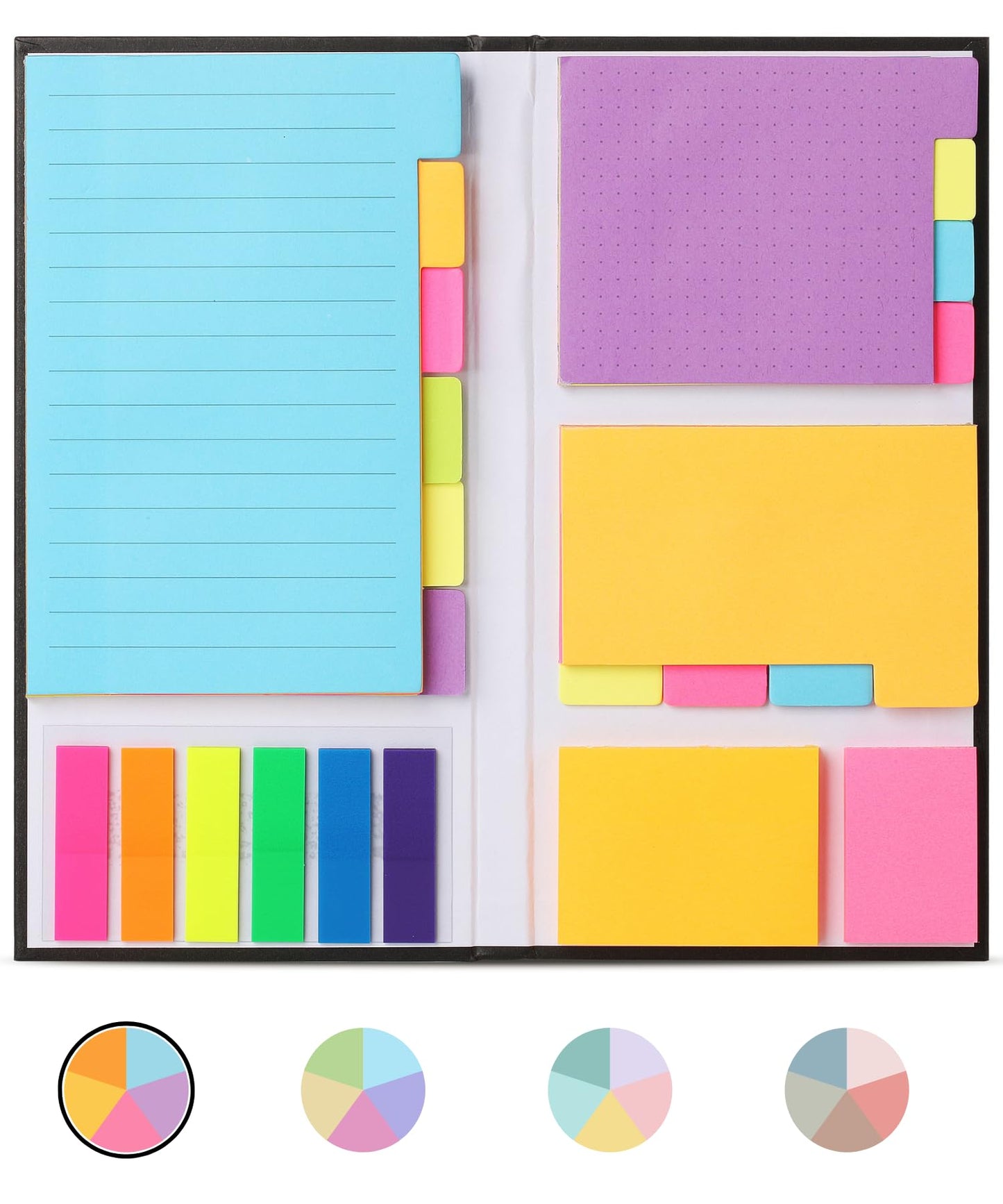 Mr. Pen- Sticky Notes Set, 410 Pack, Ruled, Dotted & Blank Notes with 150 Index Tabs, Divider Sticky Pads for Bible Study, Office, School, Planning, Journaling & Organization