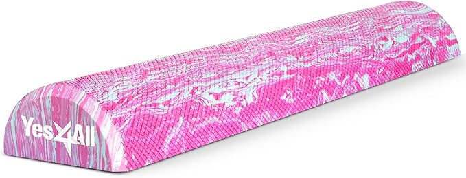 Yes4All Medium-Density EVA Foam Roller for Back - Half Back Roller for Exercise, Yoga & Pilates 12/36 inch