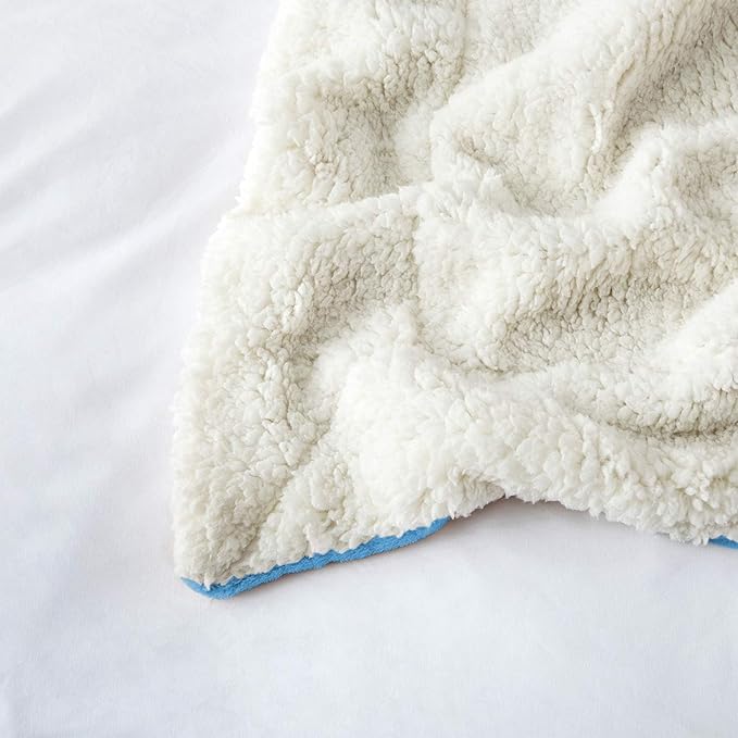 IR Imperial Rooms Light Blue Sherpa Blankets Queen Size for Bed - Wholesale Bulk Pack of 9 Sherpa Blankets - Soft Fluffy Throw Blanket for Hotels, Guest Bedroom, 90x90 Inches
