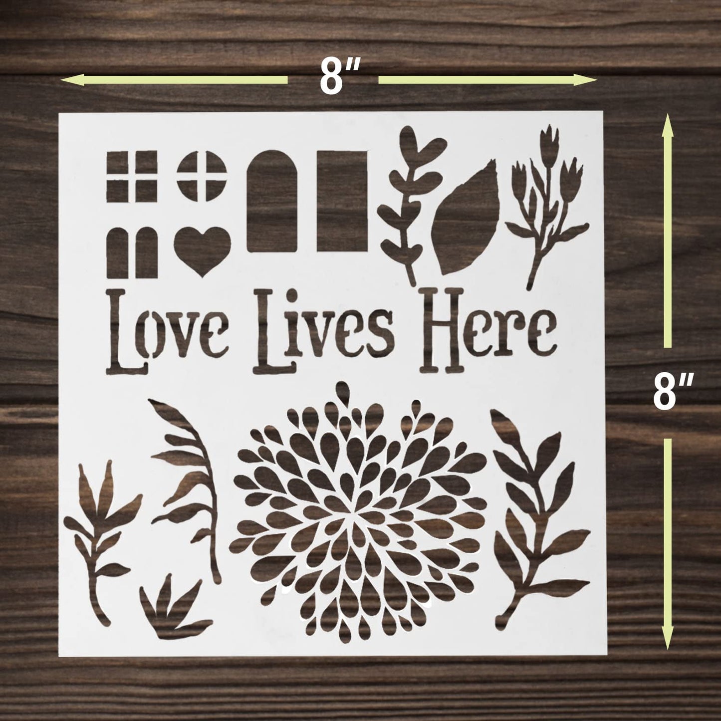 Impresa Wood Table Top House Painting Kit - Vibrant Acrylic Paint Set & Art Supplies - Floral Stencils for Wood House Painting - DIY Craft Kit for Home & Table Decor - 2 Fl Oz Bottles