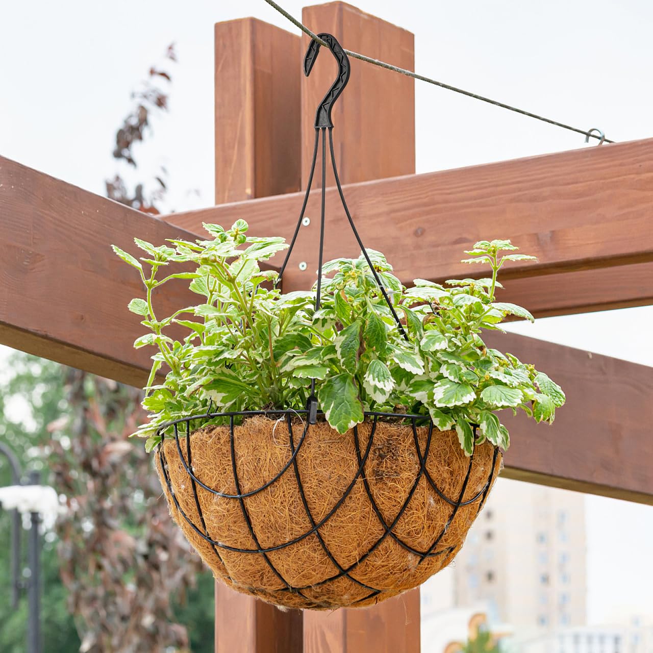 Yardwe 25pcs Plastic Hanging Basket Chains, 13. 78 Inch Garden Planter Hook Hanger Chains for Bird Feeders, Planters,Lanterns and Ornaments