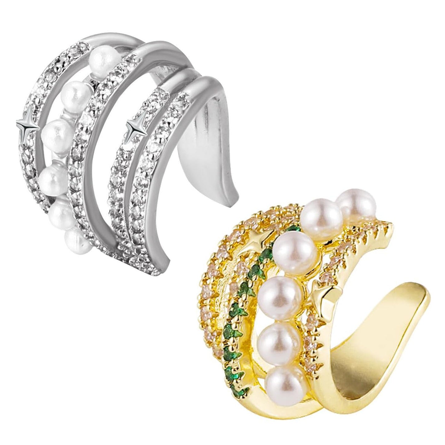 Lucpee Lymphatic Auriculotherapy White Onyx Ear Cuff, Astennu Lymphvity MagneTherapy Germanium Earrings Ga-ria Lymph'Liva Deoxi Earhoops Eleonore Earacupressure Detoxiear Balorange Earrings Non