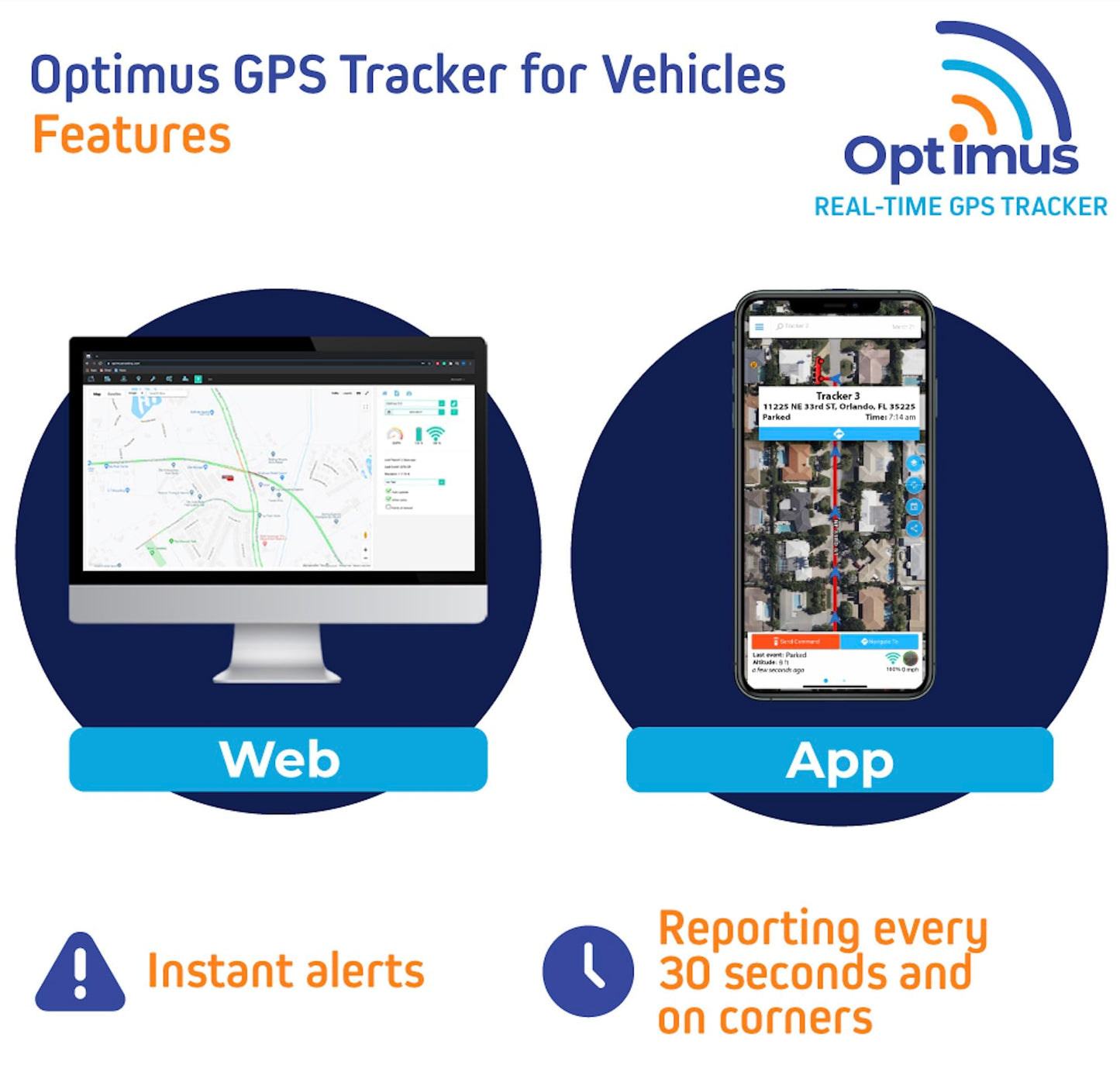 Optimus Wired GPS Tracker for Vehicles - Easy Installation on Car's Battery - Low Cost Subscription Plan Options