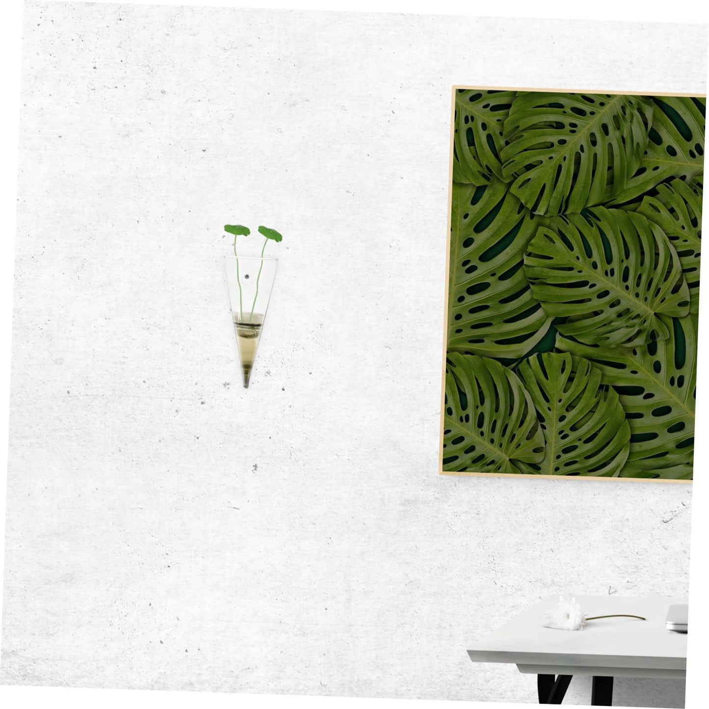 Toyvian Transparent Glass Wall Hanging Hydroponic Planter for Indoor Plants Terrarium Vase for Decor Easy to Maintain Wall Mounted Flower Holder