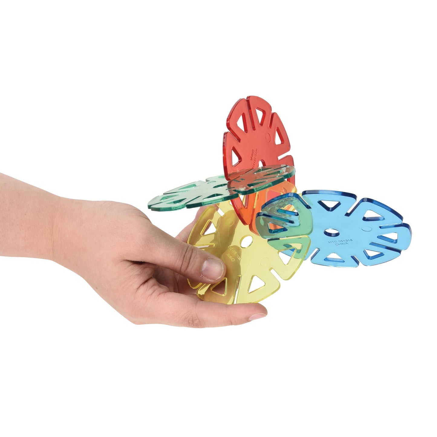 Constructa Interlocking Plastic Disc Toy Building Set, 50 Pieces