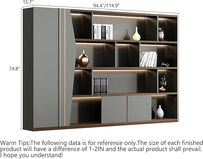 Modern Executive Desk, 110.2 inch L Shaped Desk with Storage, L Shape Corner Desk Drawers and Lockable Storage No Installation Required, Without Desk or Computer Chair (Filing Cabinet)