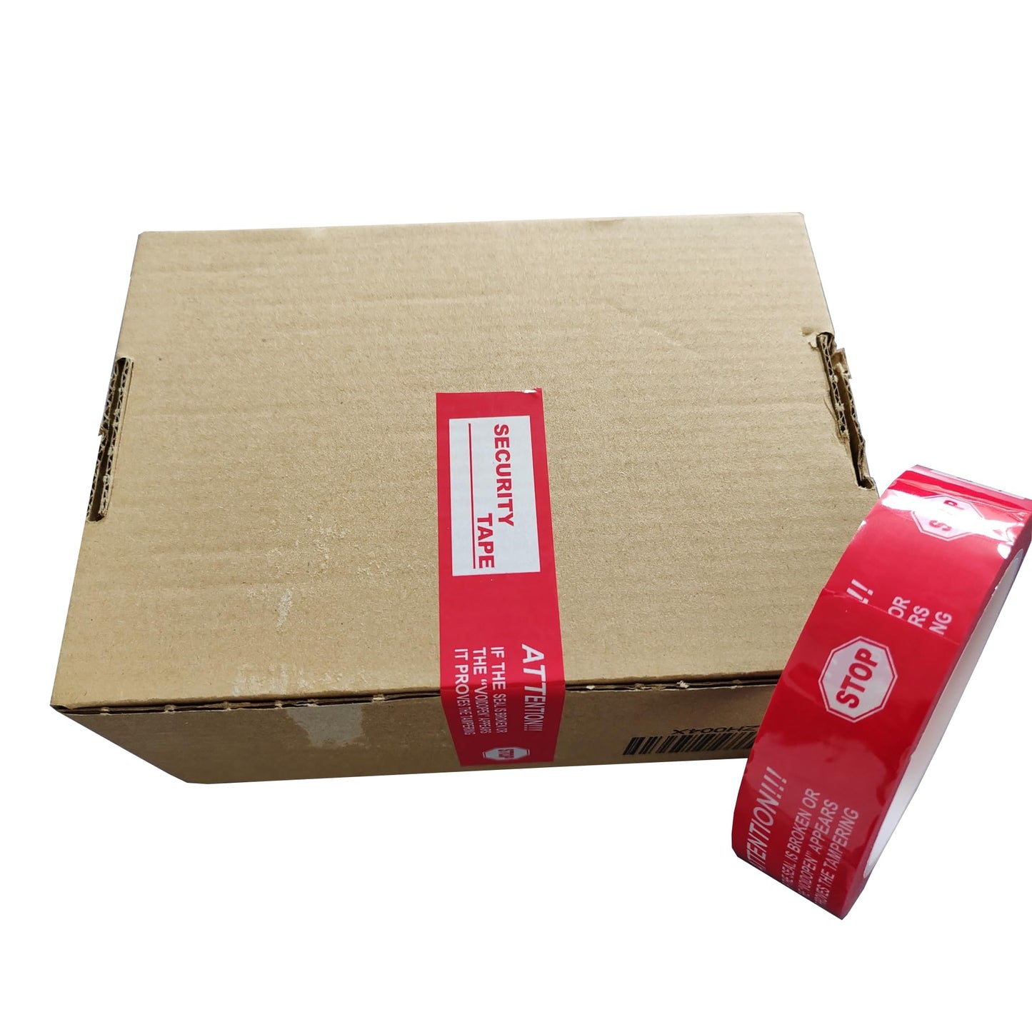 TSPC SECSEAL 2 Rolls,1" x55 Yards Total Transfer Tamper Evident Security Packing Tape Seals (Superior Tamper Proof with Thick Void Film)