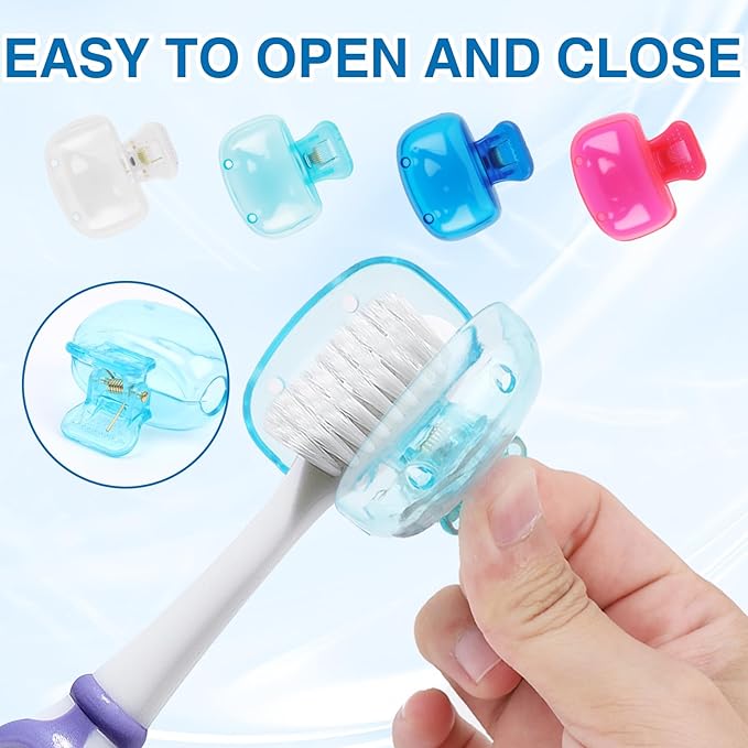 8PCS Travel Toothbrush Cover Caps, Toothbrush Protector, Toothbrush Holders Cases