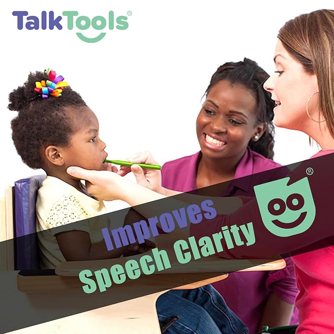 Tongue Tip Lateralization and Elevation Tools | Therapeutic Tool Set for Apraxia, Dysarthria | Improve Feeding Skills, Speech Clarity and Jaw Stability | Jaw Alignment - Set of 4 - Inst. Booklet -Lime