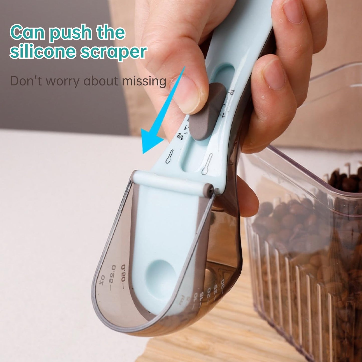 Adjustable Measuring Spoon Set – Multifunctional Cooking & Baking Scoop, Accurate Measurement, Easy to Clean, Includes 130ml & 30ml Spoons