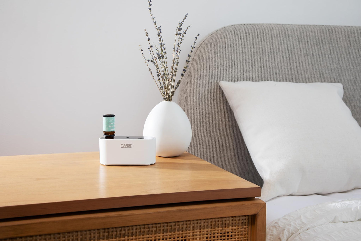 CE CRAFT Waterless Travel Diffuser Gift Set - Rechargeable Diffuser for Aromatherapy - Includes 3 Fragrance Oils - Fragrance Dispenser for Office and Home - Clean, White