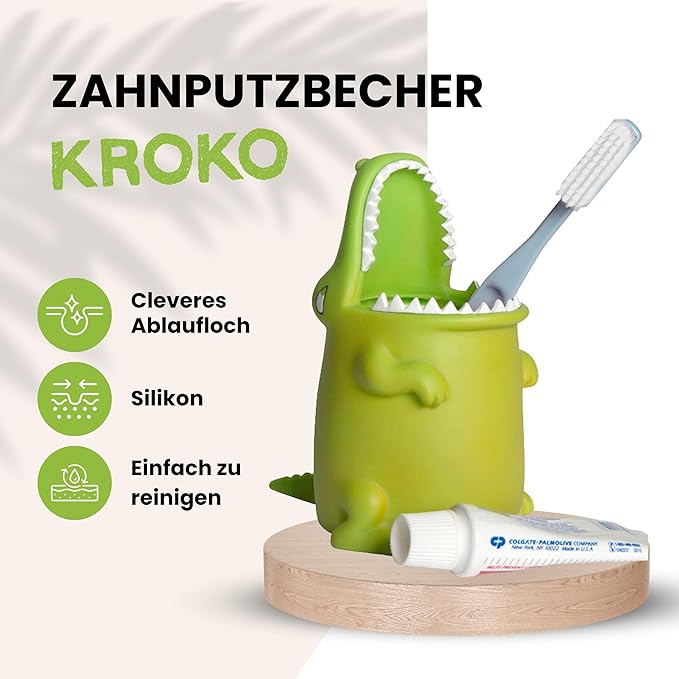 Winkee - Toothbrush Holder Alligator I Practical & Versatile I Custom Toothbrush