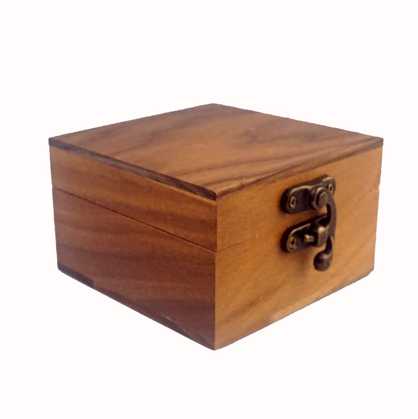 LONMAIX 2PCS/PACK Walnut Wood Box for Crafts, Jewelry Box and Watch Box Wooden Keepsake Box Gift (Walnut Box-2PCS/PACK)