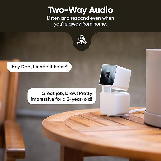 WYZE Cam Pan v3, Indoor/Outdoor IP65-Rated 1080p Pan/Tilt/Zoom Wi-Fi Smart Home Security Camera with Color Night Vision, 2-Way Audio, Compatible with Alexa & Google Assistant, Free Expert Setup