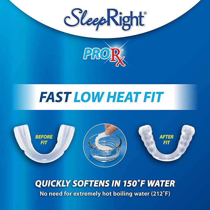 SleepRight ProRx Custom Dental Guard – Mouth Guard for Grinding Teeth at Night, Night Guards for Teeth Grinding, Comfortable Dental Guard for Sleeping, Custom Fit Teeth Grinding Protection