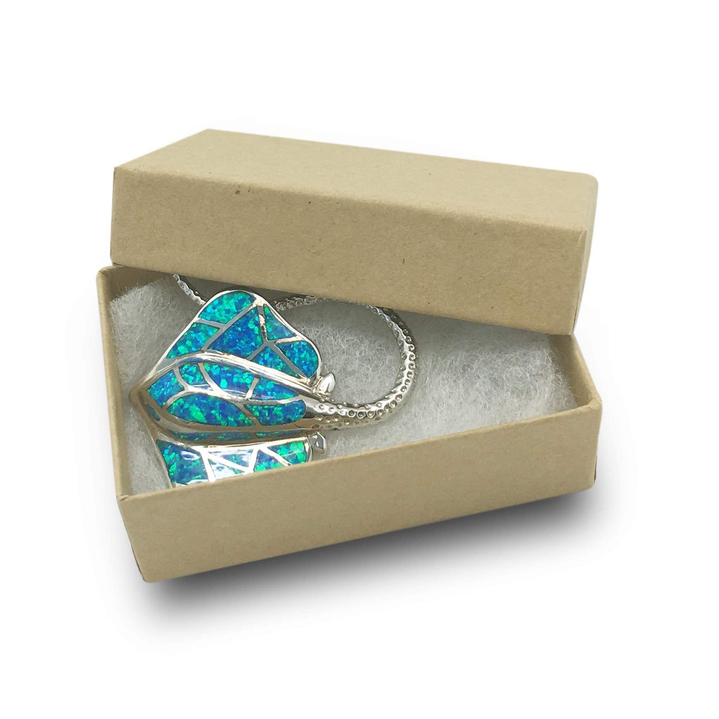 TheDisplayGuys - 100-Pack #11 Cotton Filled Cardboard Paper Jewelry Boxes Gift Case - Kraft Brown (2.1" x 1.5" x 0.8") - for Shipping or Storage