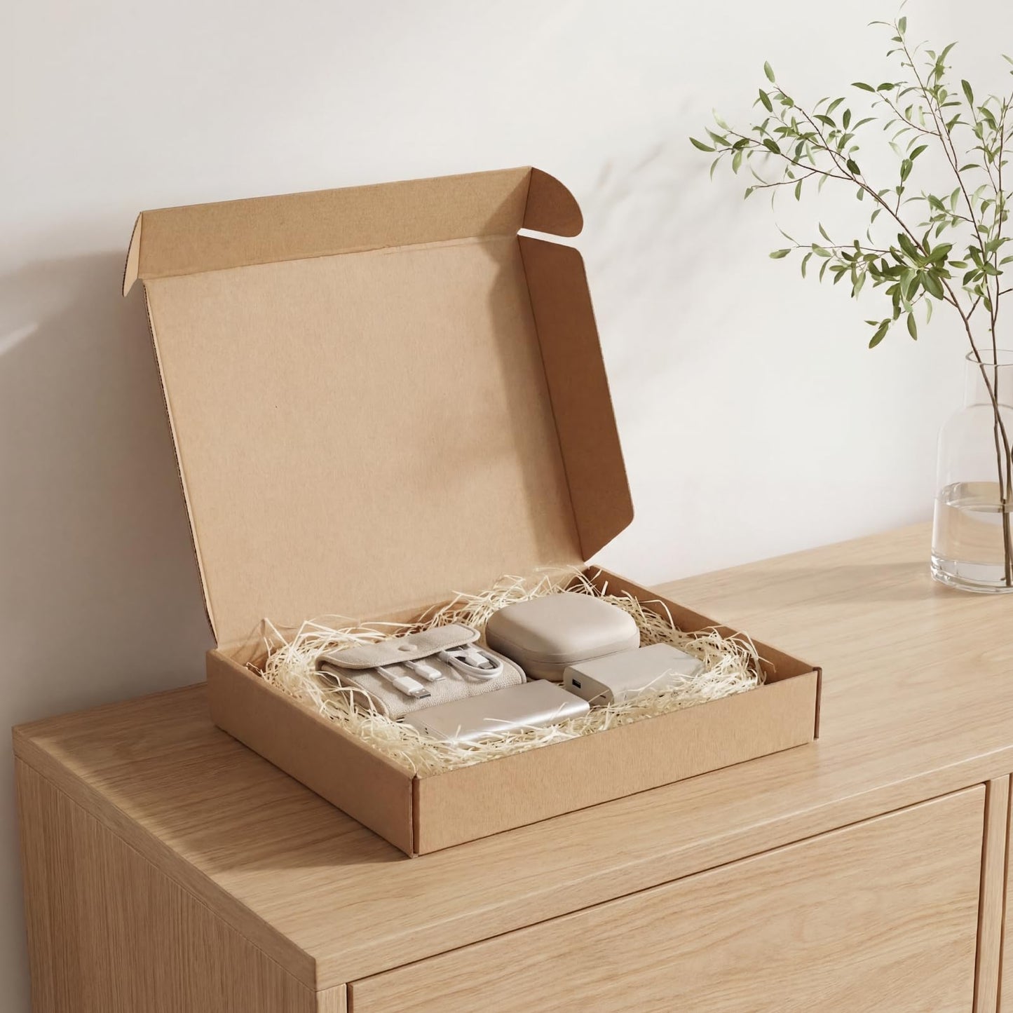 Serwrsw 12x9x2 inch Shipping Boxes Set of 30 Brown, Inner Size 11.6x8.6x1.6 inch Cardboard Mailing Boxes for Small Business Packaging or Gift Wrapping
