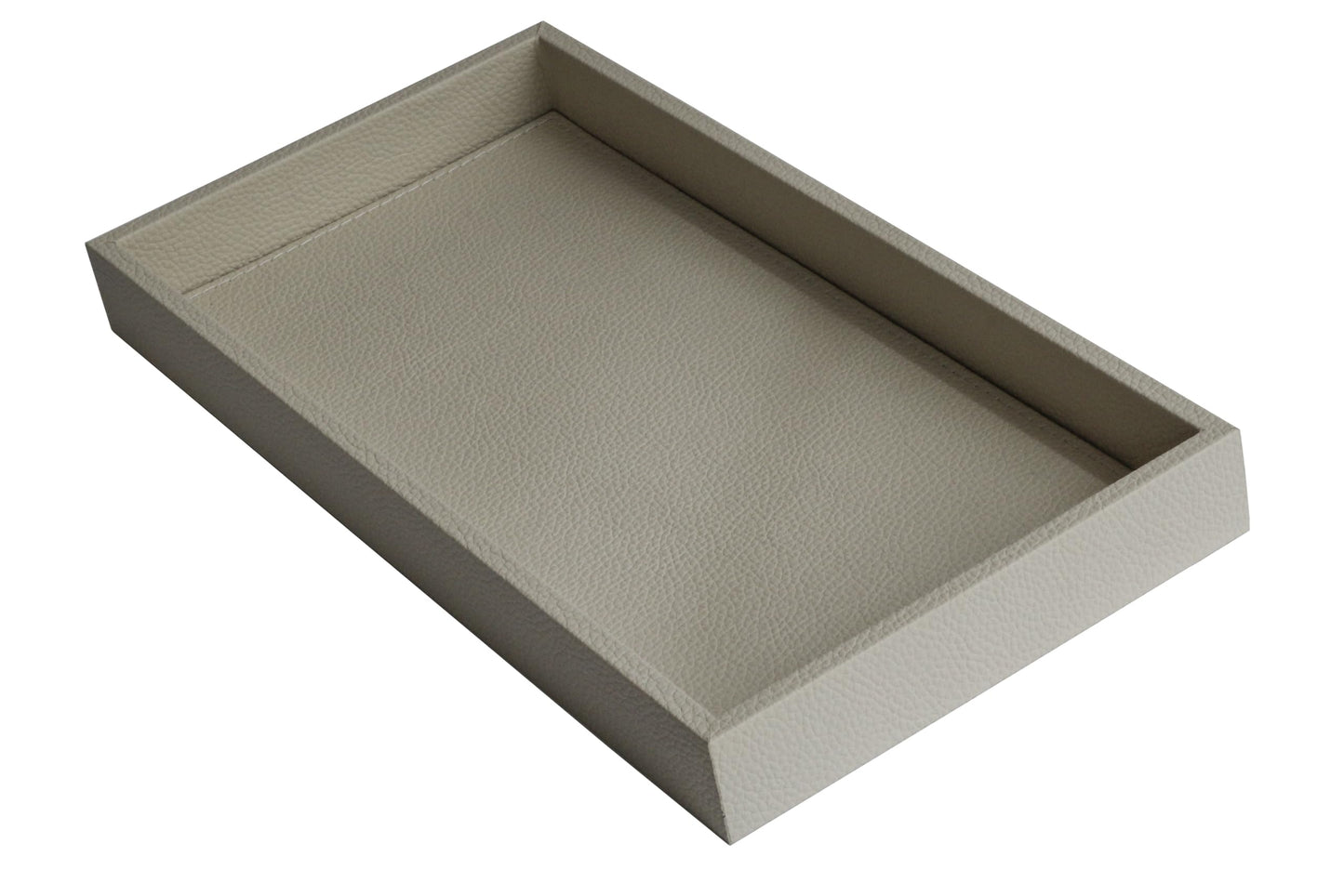 MOENA Faux Leather Tray – Elegant & Versatile Organizer for Home, Office, and Yacht (Matte Ivory, Large)