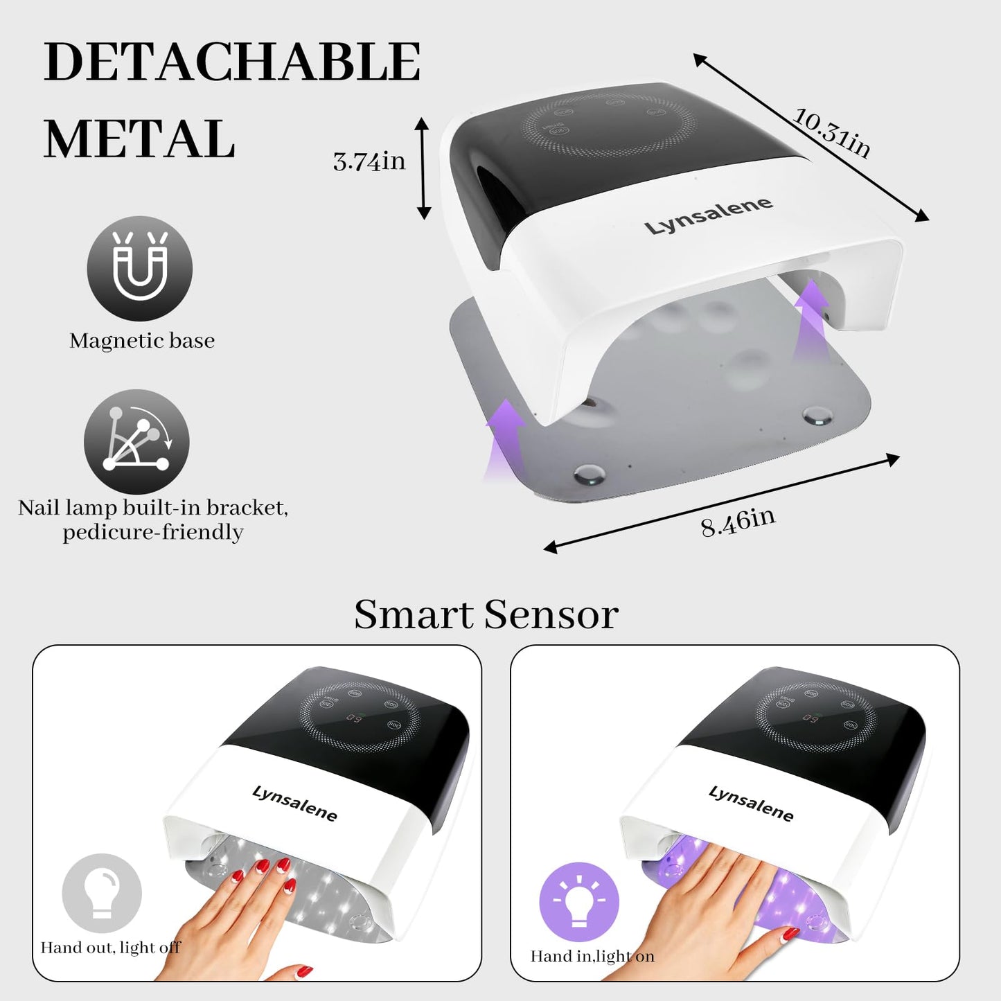 132W UV LED Nail Lamp,Rechargeable UV Light for Gel Nails with 4 Timers & LCD Screen,Profsssional LED Nail Lamp Nail Dryer Fast Curing for Salon & Home Use