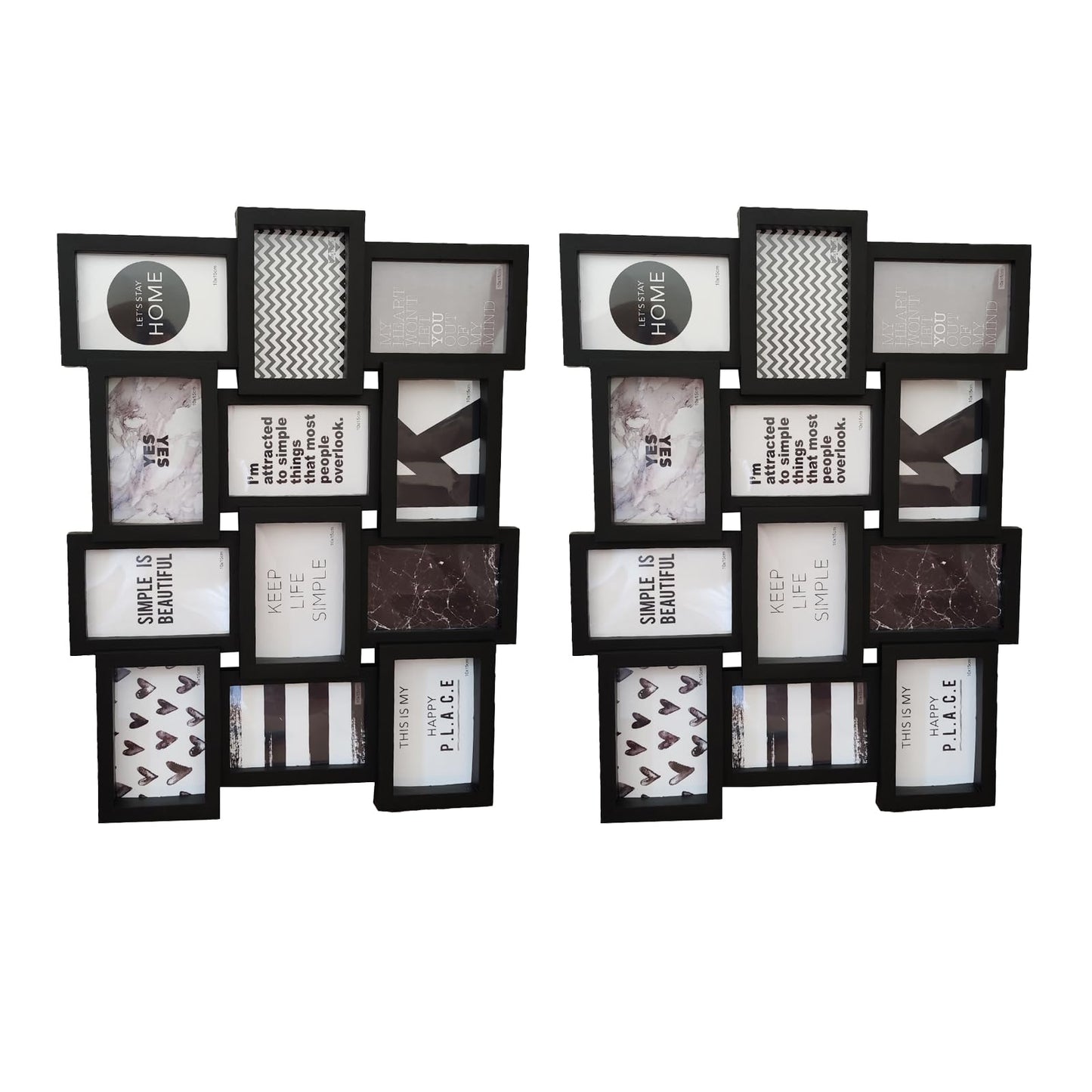 IELEPHONIX Picture Frames 4 * 6'' 12 opening Multi Family Photo for Gallery Decor wall Hanging Display horizontal vertical dual-use random (2)