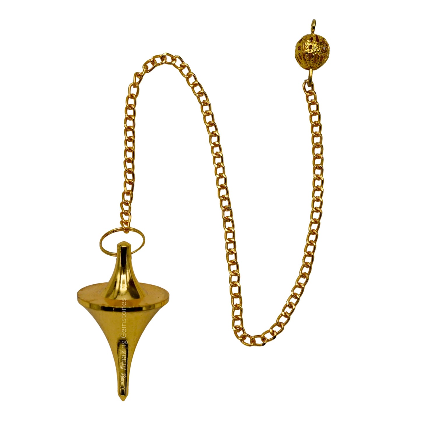Amazing Gemstone Healing Metal Pendulums for Divination, Gold Disc Cone Steel Copper Pendulum High Energy Pendulo de Bronce Pendulos de Mesa MP36